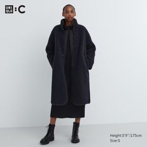 Uniqlo C Collection Stand Collar Fleece Coat - Small